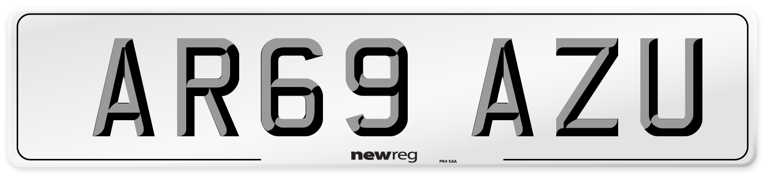 AR69 AZU Number Plate from New Reg
